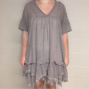 Free people lilac sheer mini dress